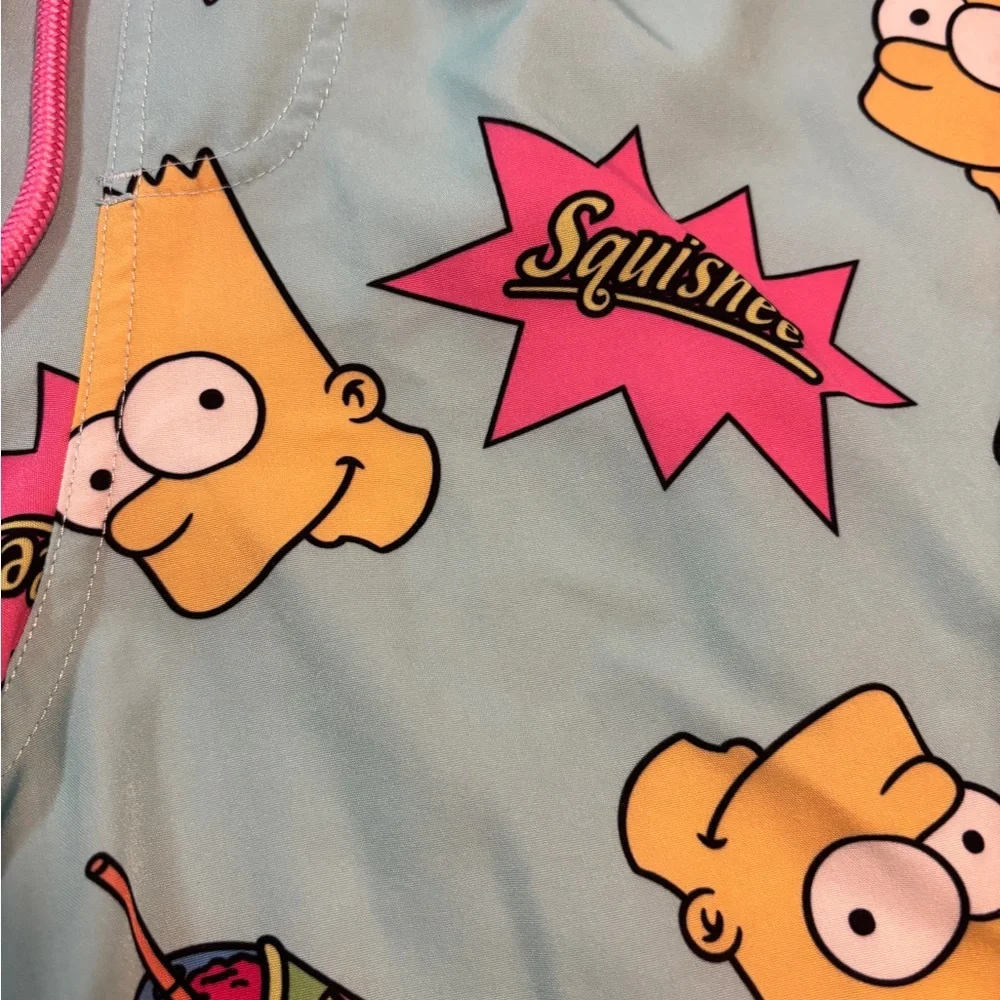 The Simpsons Bart Squishee Men's Swim Trunks size Medium